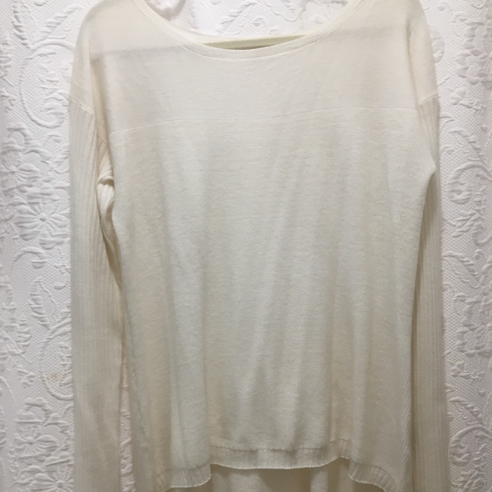 LA Made ivory hi-low sweater - size Large